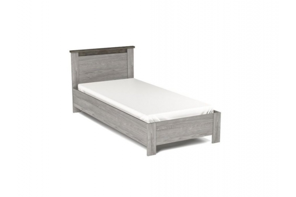 Кровать 900 Денвер Риббек серый
