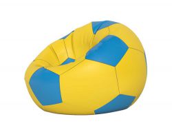 Кресло-мешок Мяч малый желтый-голубой