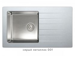 Кухонная мойка Tolero twist TTS-860 Серый металллик 001