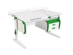 Парта СУТ.25-04 белый с зеленым
