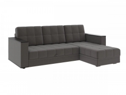 Диван угловой Атлант без столика велюр Neo 10 шоколад темно-коричневый