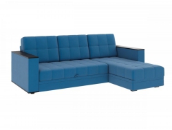 Диван угловой Атлант без столика велюр Neo 27 синий