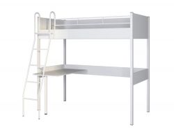 Кровать чердак с рабочей поверхностью Дельта Лофт 20.02.01 белый