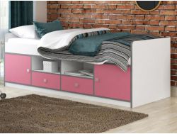 Кровать Дельта-19.01 Сильвер розовая