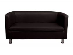 Диван черный кожаный Марс