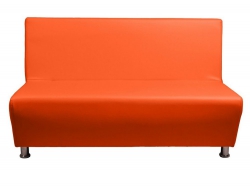 Диван кожаный Рон оранжевый