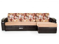 Диван Дубай-1 с оттоманкой Букет роз 1-Pony 112 Astor 536