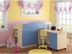 Кровать Дюймовочка 5.3 Голубой