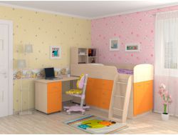 Кровать Дюймовочка 1 Оранжевый