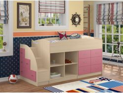 Кровать Дюймовочка 4.1 Розовый