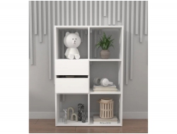 Стеллаж напольный с ящиками арт. 351 белый