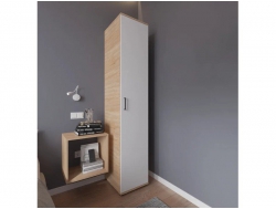 Шкаф со штангой и полками арт. 555 дуб сонома/белый