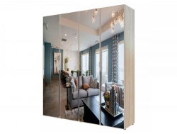 Шкаф Гранд ГШК/1-21-20-2222 (двери тип 2) четыре зеркала