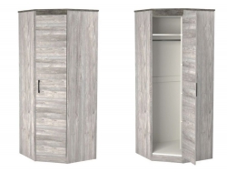 Шкаф угловой 2194 Денвер Риббек серый