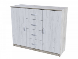 Комод 4 ящика 2 створки КМ 555-М Басса Крафт