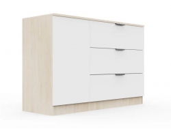 Комод Монблан 1200 Дуб сонома-Белый Шагрень