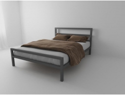Металлическая кровать Комфорт 1800*2000 мм серая