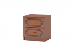Тумба прикроватная 2 ящика Лак Орех