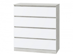 Комод 4 ящика Лори дуб серый