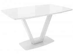 Стол Лотус раздвижной со стеклом OPTIWHITE