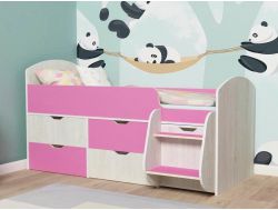 Кровать Малыш-7 Винтербер-Розовый