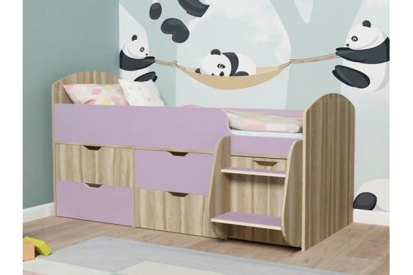 Кровать Малыш-7 Дуб сонома-ирис