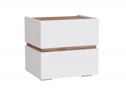 Тумба прикроватная МС Аркон Белый/Дуб Вотан