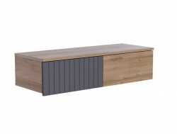 Тумба навесная МС Ливерпуль Дуб Вотан/Графит Софт