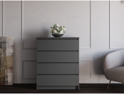 Комод Мори МК804 с 4 ящиками Графит