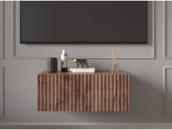 Тумба подвесная под телевизор Lines MTV1 750 мм Дуб Крафт Табачный