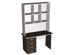 Стол письменный с тумбой правый с надставкой 3-ярусной ПСт1.12Пр-ПН3.12