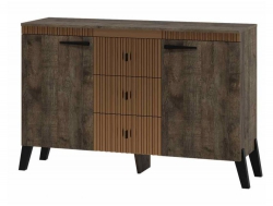 Комод с ножками Ольга 3 дуб коми, лофт голден пэлас