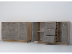 Комод Эго К-2 камень темный цоколь