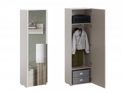 Пенал со штангой и зеркалом МС Люмьер 600*1950 мм Кашемир