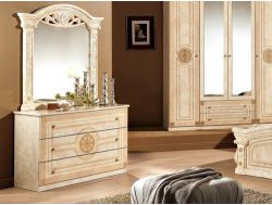 Комод с зеркалом Рома бежевый
