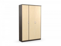 Шкаф 3-х створчатый Дуэт Люкс без зеркала Венге/Млечный Дуб