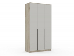 Шкаф Монблан New распашной 1200 3-х дверный Дуб крафт серый-Кашемир