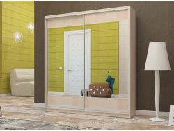 Шкаф-купе Светлана комбинированный ЛДСП/зеркало дуб молочный