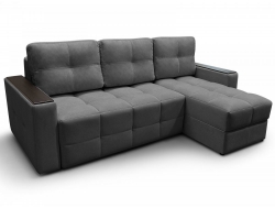 Диван угловой Симпл Клетка с МДФ вивальди 34