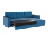 Диван угловой Атлант без столика велюр Neo 27 синий