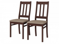 Стул из массива Батист Дуб коньяк-серо-бежевый - 2шт