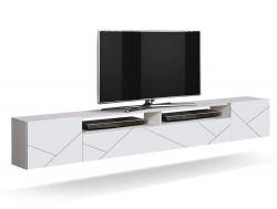 Тумба Прага фасад с фрезеровкой софт белый