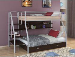 Двухъярусная кровать Толедо 1 ПЯ серый-венге