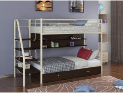 Двухъярусная кровать Толедо ПЯ слоновая кость-венге