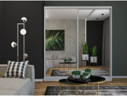 Шкаф-купе Ксения зеркало/зеркало Белый