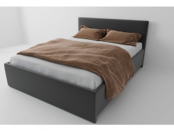 Кровать Зара с подъемным механизмом 1600*2000 Серый велюр